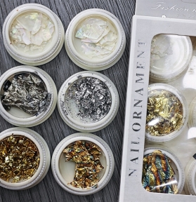 Sét Giấy Nhún Mix Xà Cừ 6 Ô