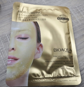Mặt Nạ Vàng Cấp Ẩm BIOAQUA .Bịch 10 Cái