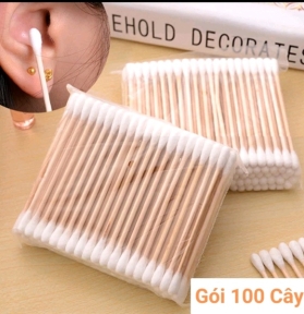 Tăm Bông Ngoáy Tai Gói 100 Cây