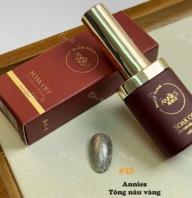 Sơn Gel ANNIES Tông Nâu Vàng Hạt Nhỏ Số 13