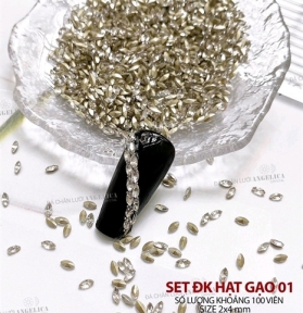 Sét Đá 100 Viên Khối Hạt Gạo 01