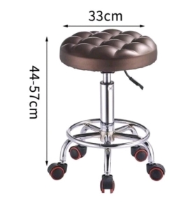  Ghế Múi Xoay Inox - Ghế Spa Cao Cấp Màu Nâu