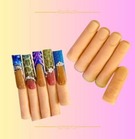 Hộp 5 Ngón Tay Cứng Học Nail