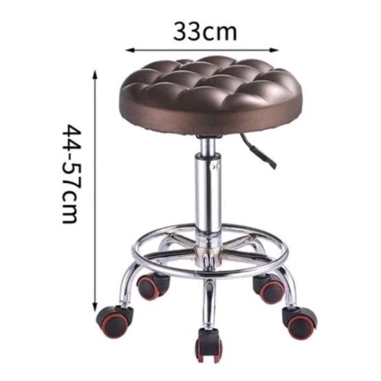  Ghế Múi Xoay Inox - Ghế Spa Cao Cấp Màu Nâu