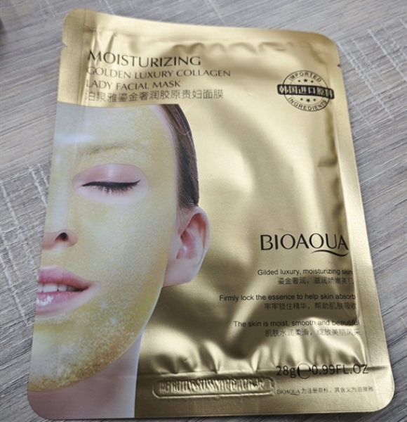 Mặt Nạ Vàng Cấp Ẩm BIOAQUA .Bịch 10 Cái