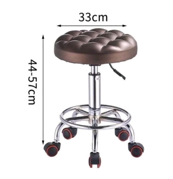  Ghế Múi Xoay Inox - Ghế Spa Cao Cấp Màu Nâu